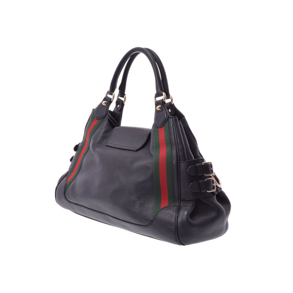 Gucci Sherry Black Leather Line Handbag